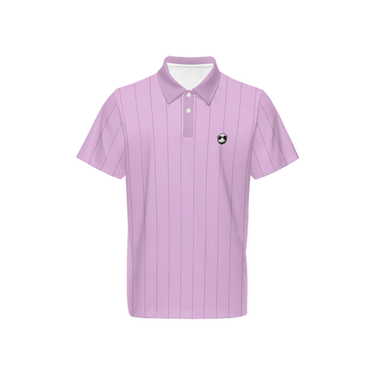 Two Bogeys Classic Pink Striped Polo