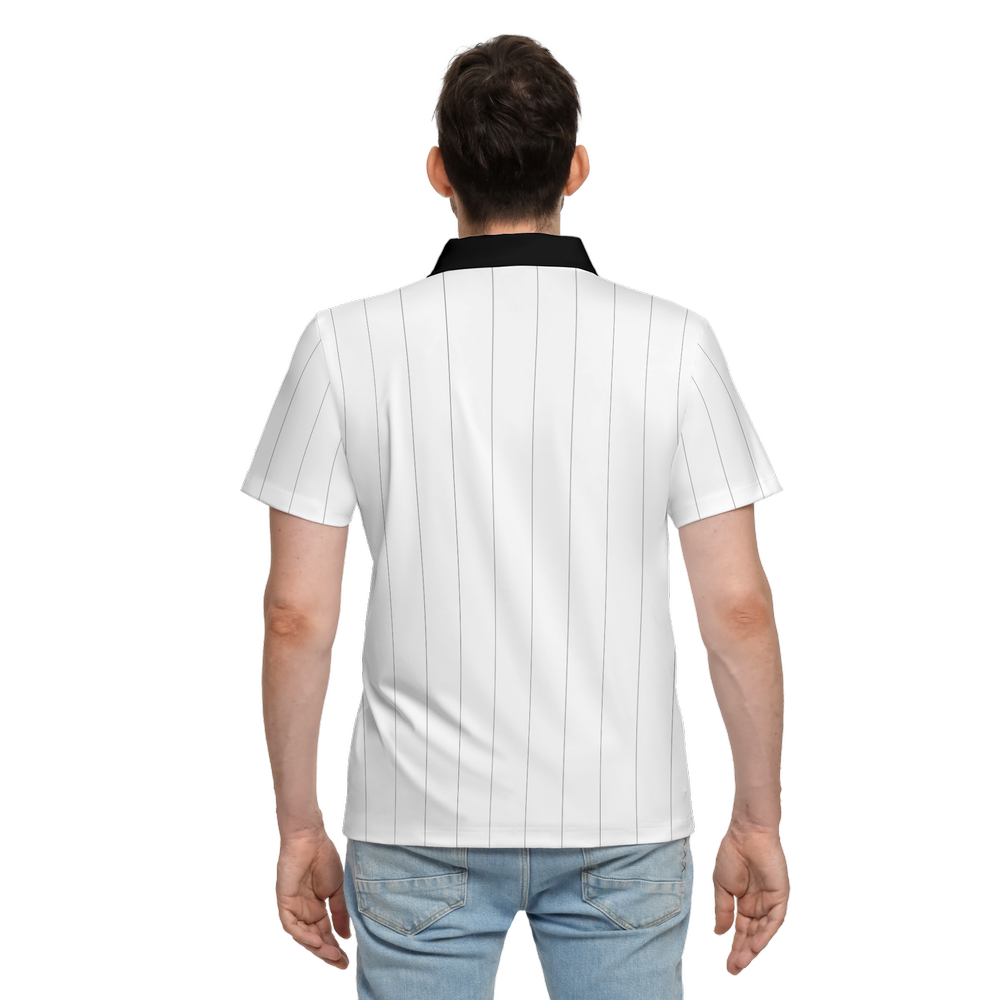 Two Bogeys Classic White Striped Polo