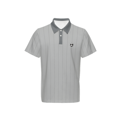 Two Bogeys Classic Gray Striped Polo