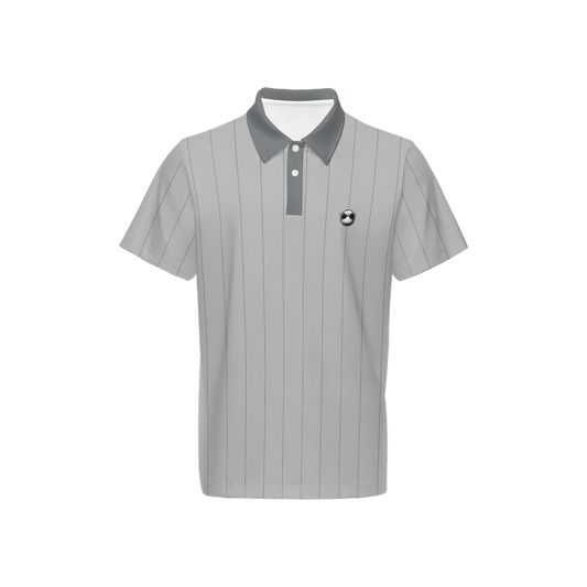 Two Bogeys Classic Gray Striped Polo